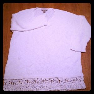 Loft sweater with knit trim